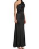 Shani Women's One-Shoulder Floral Appliqué Crepe Gown - 4