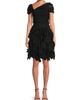 Shani Women's Ruched Tulle Laser-Cut Minidress - 3
