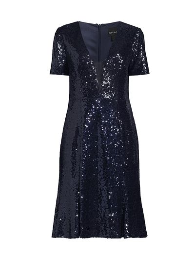 Shani Women's Sequined Fit & Flare Midi-Dress