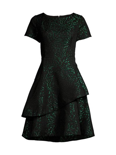Shani Women's Tiered Jacquard Dress