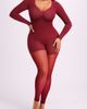 Shapellx Shapellx Full Coverage Long Sleeve Sheer Tights Tummy Smoothing Sculpting Bodysuit - 1
