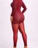 Shapellx Shapellx Full Coverage Long Sleeve Sheer Tights Tummy Smoothing Sculpting Bodysuit - 2