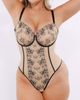 Shapellx Shapellx Lace Glamour AirSlim Cupped Thong Bodysuit - 1