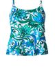 ShapeSolver ShapeSolver Asymmetrical Flounce Tankini Swimsuit Top - 5