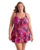 ShapeSolver ShapeSolver Bow Front Plus Size Swim Dress - 1