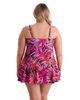 ShapeSolver ShapeSolver Bow Front Plus Size Swim Dress - 3