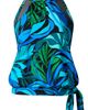 ShapeSolver ShapeSolver High Neck Mesh Blouson Plus Size Tankini Swimsuit Top - 4