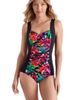 ShapeSolver ShapeSolver Shirred Front Princess Seam Girl Leg One-Piece Swimsuit - 1