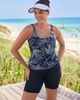 ShapeSolver ShapeSolver Shirred Neck Blouson Mastectomy Tankini Swimsuit Top - 4