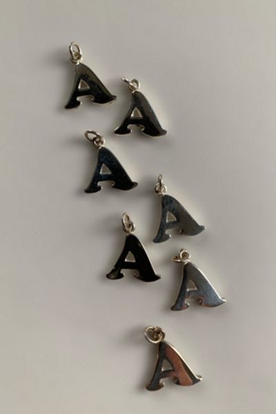 SharpLilTeeth Vintage Sterling Silver Letter A Initial Charm Selected by