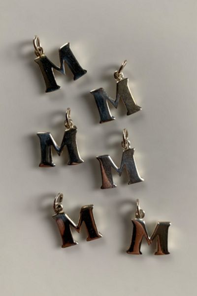 SharpLilTeeth Vintage Sterling Silver Letter M Initial Charm Selected by
