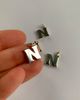 SharpLilTeeth Vintage Sterling Silver Letter N Initial Charm Selected by - 1