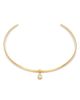 Shashi Shashi 14K Yellow Gold Plate & Cubic Zirconia Structured Collar Necklace, 16-18 - 1