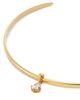 Shashi Shashi 14K Yellow Gold Plate & Cubic Zirconia Structured Collar Necklace, 16-18 - 3