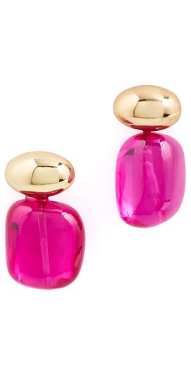 SHASHI SHASHI Alice Cerise Earrings Gold/Cerise One
