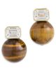 SHASHI SHASHI Baguette Tiger Eye Earrings Gold/Tiger Eye One - 1