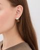 SHASHI SHASHI Baguette Tiger Eye Earrings Gold/Tiger Eye One - 3