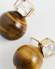 SHASHI SHASHI Baguette Tiger Eye Earrings Gold/Tiger Eye One - 4