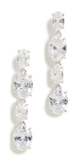 SHASHI SHASHI Bessett Oval Drop Earrings Silver One