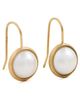 SHASHI SHASHI Bezel Pearl French Hook Earrings Gold/Pearl One - 1