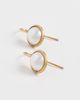 SHASHI SHASHI Bezel Pearl French Hook Earrings Gold/Pearl One - 4