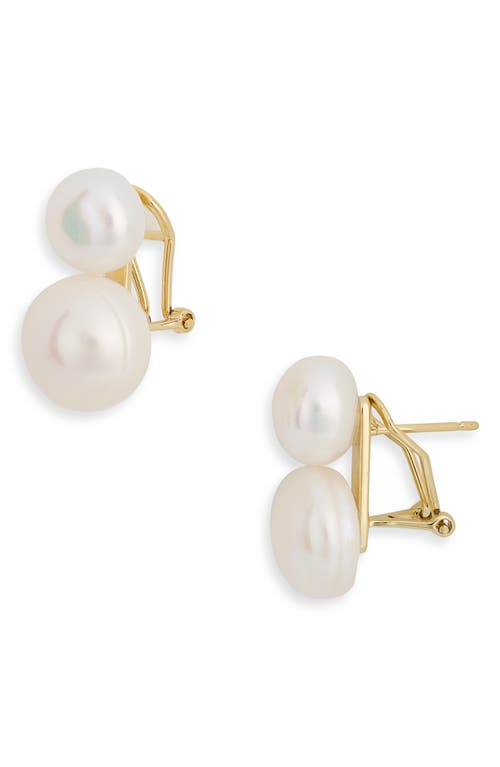 Shashi Shashi Bianca Double Pearl Earrings 