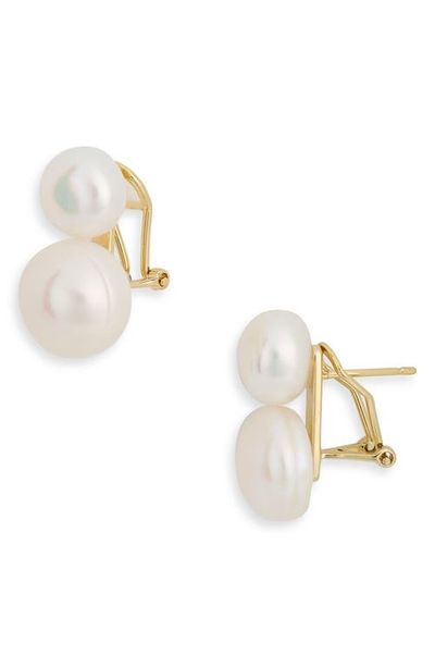 Shashi Shashi Bianca Double Pearl Earrings 