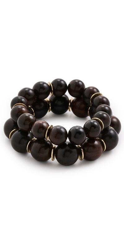 SHASHI SHASHI Bois Bracelet Set Brown One