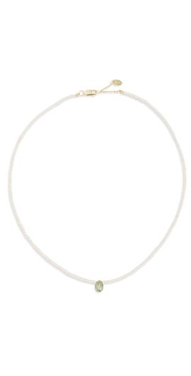 SHASHI SHASHI Briolette Necklace Pearl One