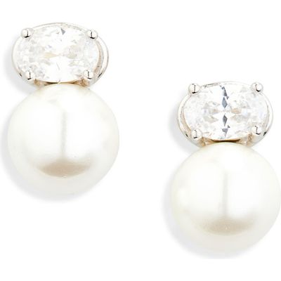Shashi Shashi Cleo Pearl & Stone Earrings