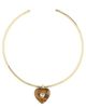 SHASHI SHASHI Collar Charm Necklace Gold/Tigerseye One - 1