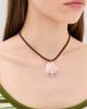 SHASHI SHASHI Cord Scallop Necklace Brown One - 3