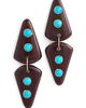 SHASHI SHASHI Cowgirl Earrings Brown/Turquoise One - 1