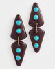 SHASHI SHASHI Cowgirl Earrings Brown/Turquoise One - 2