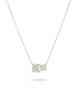 Shashi Shashi Cubic Zirconia Double Solitaire Pendant Necklace, 16.25-18.25