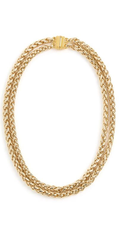 SHASHI SHASHI Double Olympia Necklace Gold One