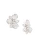 Shashi Shashi Eden Cubic Zirconia Flower Statement Stud Earrings in Sterling Silver - 1