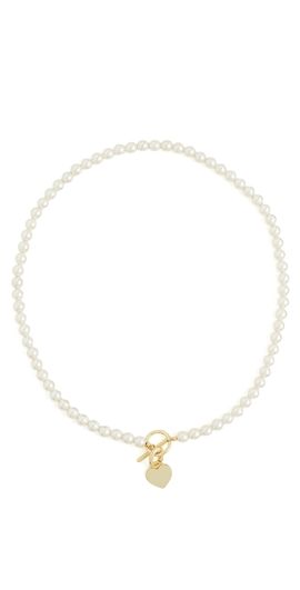 SHASHI SHASHI Elle Pearl Necklace Gold/Pearl One