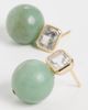 SHASHI SHASHI Emerald Baguette Gemstone Earrings Rouge One - 4