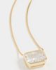 SHASHI SHASHI Emerald Baguette Necklace Crystal One Size - 2