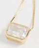 SHASHI SHASHI Emerald Baguette Necklace Crystal One Size - 5