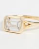 SHASHI SHASHI Emerald Baguette Ring Gold 6 - 5