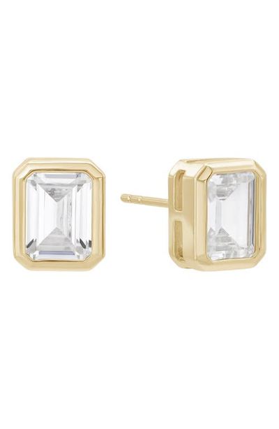 Shashi Shashi Emerald Cut Cubic Zirconia Stud Earrings