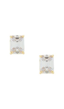 SHASHI SHASHI Emerald Cut Stud Earrings