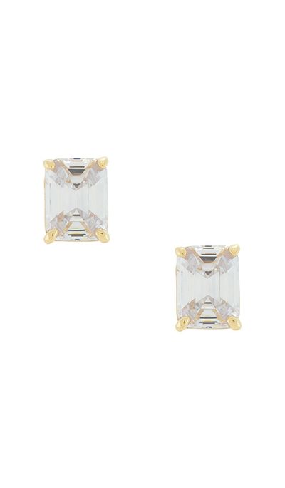 SHASHI SHASHI Emerald Cut Stud Earrings