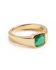 SHASHI SHASHI Emerald Pinky Signet Ring Emerald - 1