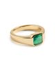 SHASHI SHASHI Emerald Pinky Signet Ring Emerald - 6