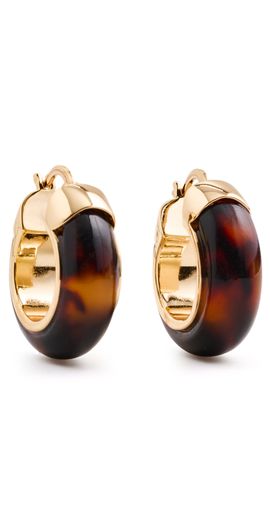 SHASHI SHASHI Eugenie Tortoise Hoops Tortoise One