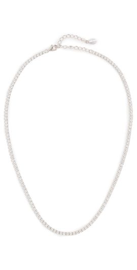 SHASHI SHASHI Everyday Tennis Necklace White Gold One