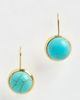 SHASHI SHASHI French Hook Turquoise Bezel Drop Gold/Turquoise One - 2